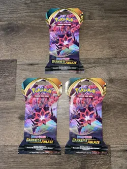 Pokemon Sword & Shield Darkness Ablaze Booster Packs *Lot of 4* - Image 1