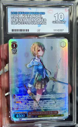 2023 Weiss Schwarz Heaven Burns Red Ruka Kayamori OFR ACE 10 Perfect Subgrades - Image 5