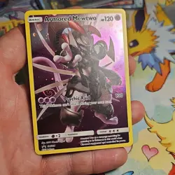 Pokemon Armored Mewtwo Card SM228 SM-P Sun & Moon Promo Holo Swirl NM - Image 1