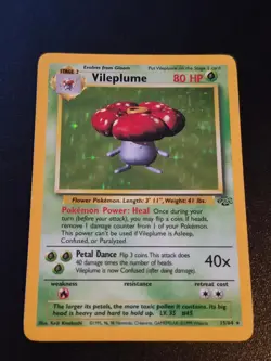 Vileplume 15/64 Unlimited Holo Rare Jungle Pokemon MP - Image 1
