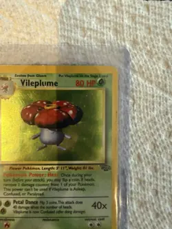 Pokemon Vileplume 15/64 Jungle Holo Rare Unlimited 1999 WOTC MP English Card - Image 4