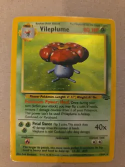 Pokemon TCG Vileplume Jungle Card 15/64 Unlimited Rare Holo MP - Image 3