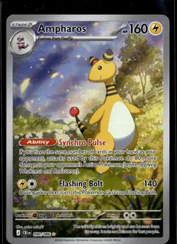 Ampharos 090/086 Holo Illustration Rare Chaos Rising Pokemon Near Mint - Image 1
