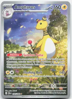 Ampharos 090/086 Holo Illustration Rare Chaos Rising Pokemon Near Mint - Image 1