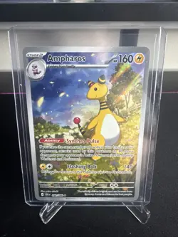 Ampharos 090/086 - Holo Illustration Rare Chaos Rising Pokemon Holo NM - Image 1