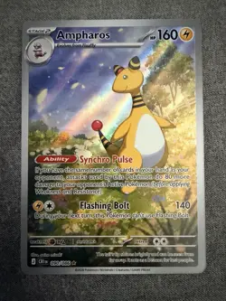 Ampharos Illustration Rare 090/086 Chaos Rising Pokemon Card English - Image 1