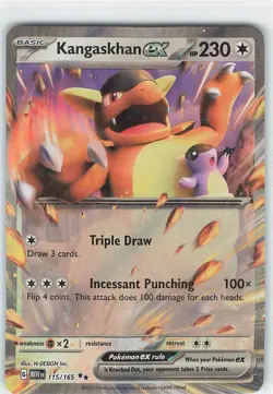 Holo Kangaskhan ex - 115/165 Double Rare Scarlet & Violet 151 Pokemon TCG - Image 1
