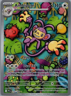 Ambipom 107/094 ME02: Phantasmal Flames Pokemon TCG Illustration Rare NM - Image 1