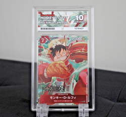ONE PIECE MONKEY D LUFFY P-080 MOS BURGER PROMO ACE 10 GEM MINT JAPANESE - Image 1