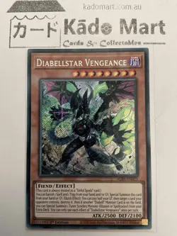 Diabellstar Vengeance ALIN-EN011 Secret Rare 1st Edition YuGiOh TCG Card - Image 1