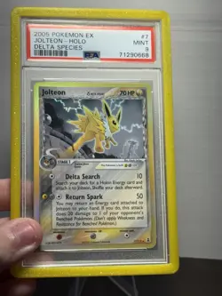2005 Pokemon EX Delta Species Jolteon Holo #7/113 PSA 9 - Image 2