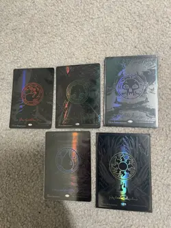 MTG Phyrexia: All Will Be One Oil Slick Raised Foil Land 5 set (1 of each type) - Image 1