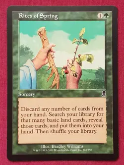 Magic The Gathering ODYSSEY RITES OF SPRING green card MTG - Image 1