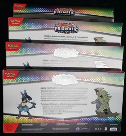 Lot of 4 Pokemon Prismatic Evolutions Lucario Ex Tyranitar Ex Premium Sam's Club - Image 2