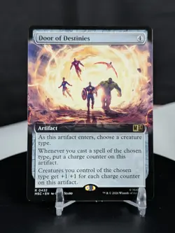 MTG Door of Destinies EXTENDED ART NON-FOIL NM Marvel Commander MSC #0432 Rare - Image 1