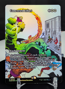 MTG Concerted Effort SHOWCASE FOIL NM Marvel Universe MAR #042 Mythic Rare - Image 1