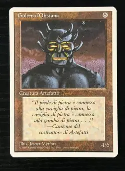 ARTIST PROOF Obsidian Golem Italian 4TH edition Unsigned Only 50 Exist! - Image 1