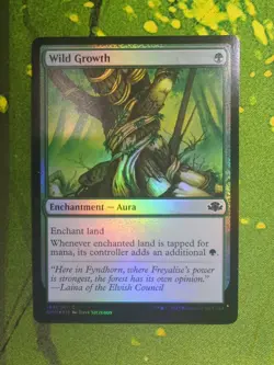 MTG Dominaria Remastered *FOIL* C Wild Growth #184 - Image 1