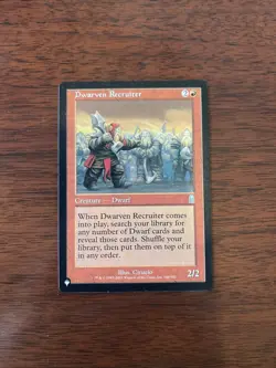 Magic: The Gathering Dwarven Recruiter 186 The List Reprints Odyssey NM - Image 1