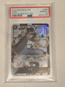 PSA 10 Sabo OP04-083 SR Manga Alt Art Comic Parallel One Piece Card Japanese - Image 1