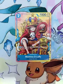 One Piece CCG TCG Monkey.D.Luffy P-043 2nd Anniversary Stamped Promo Mint - Image 1