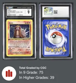 2001 ENTEI NEO REVELATION HOLO 1ST EDITION #6 CGC 9 MINT POKEMON - LOW POP - Image 5