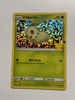 Pokemon TCG - Chikorita 2/25 Holo - 2021 McDonald's 25th Anniversary Promo NM - Image 1