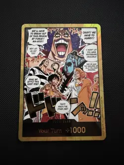 One Piece CCG TCG DON!! Card OP16 Alternate Art Gold The Time Of Battle English - Image 1