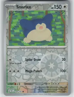 NM Snorlax 144/191 Reverse Holo Common Surging Sparks Pokemon 2024 - Image 1