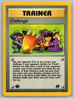NM Challenge! 74/82 1st Edition Team Rocket Pokemon 2000 - Image 1