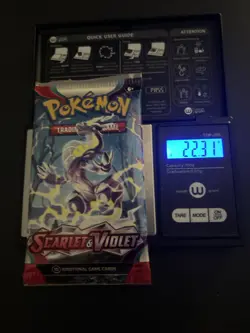 VERY HEAVY 22.31g Scarlet And Violet Base Pokemon TCG Booster Pack - Image 1