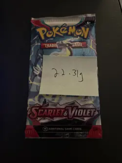 VERY HEAVY 22.31g Scarlet And Violet Base Pokemon TCG Booster Pack - Image 4