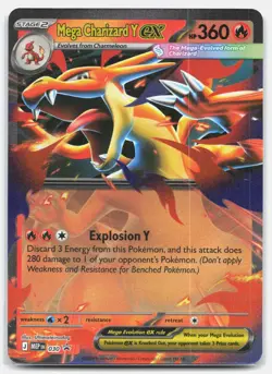 Mega Charizard Y ex 030 ME: Mega Evolution Promo Holo Promo Near Mint - Image 1