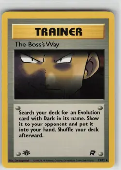 NM The Boss's Way 73/82 1st Edition Team Rocket Pokemon 2000 - Image 1