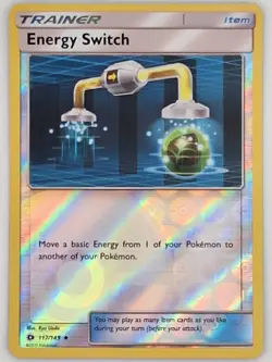 Energy Switch 117/149 Pokemon - Reverse Holo Sun & Moon MP - Image 1