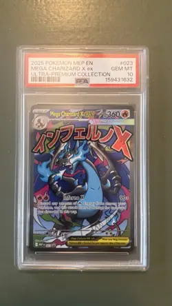 Pokemon Mega Charizard X ex UPC Promo Holo ME 023 PSA GEM MT 10 - Image 1
