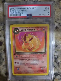 2000 POKEMON ROCKET 1ST EDITION #35 DARK FLAREON PSA 9 - Image 1