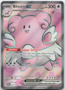 Blissey ex 201/167 SV06: Twilight Masquerade Pokemon Card NM - Image 1