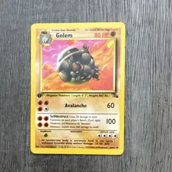WOTC Golem 36/62 Fossil 1st Edition Holo Rare Holo English 80HP 1999 - Image 1