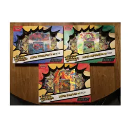 3 Pokemon TCG Ascended Heroes Mega ex Box Bundle Feraligatr Emboar Meganium New - Image 1