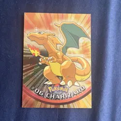 Topps Pokemon #06 Charizard Holo Foil TV Animation Series 1 Rays - Image 1