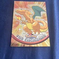 Topps Pokemon #06 Charizard Holo Foil TV Animation Series 1 Rays - Image 2