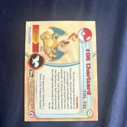 Topps Pokemon #06 Charizard Holo Foil TV Animation Series 1 Rays - Image 4