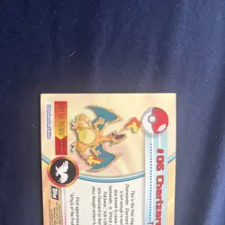 Topps Pokemon #06 Charizard Holo Foil TV Animation Series 1 Rays - Image 5