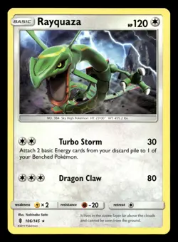 Rayquaza 106/145 Rare Guardians Rising Pokemon NM - Image 1