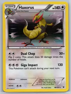 NM Haxorus 88/101 Holo Rare Black and White Noble Victories Pokemon 2011 - Image 1
