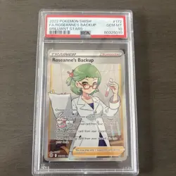 Pokemon TCG Roseanne's Backup Full Art Ultra Rare Brilliant Stars 172/172 PSA 10 - Image 1