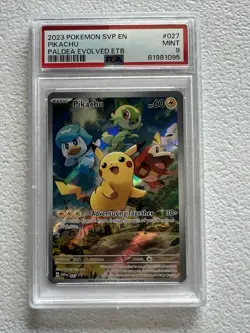The Pokemon Company Pikachu 027 SV Promo Cards Holo EN PSA 9 - Image 1