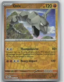 LP Onix 095/165 Reverse Holo Uncommon 151 Pokemon 2023 - Image 1