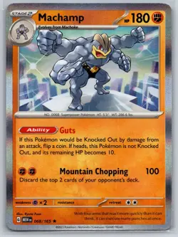 NM Machamp 068/165 Holo Rare Scarlet & Violet 151 Pokemon 2023 - Image 1